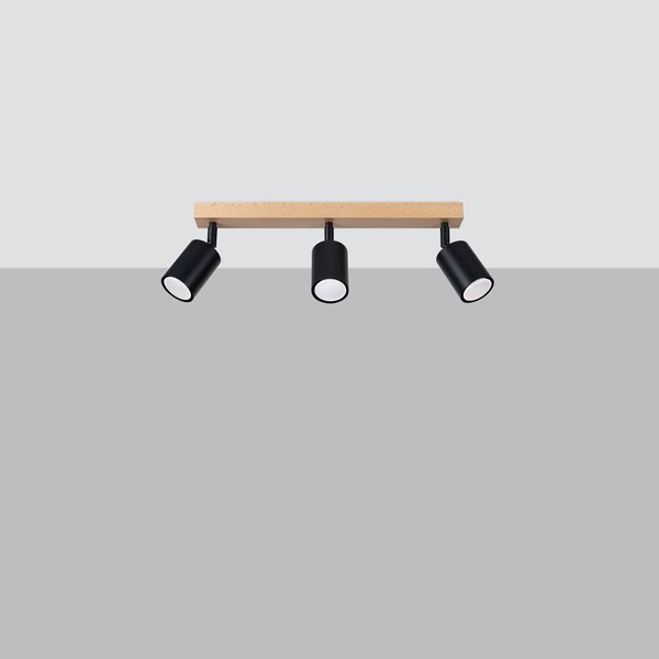 Sollux Lighting Stropní svítidlo VERDO 3L černé