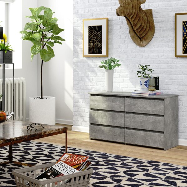 BDW, komoda, 6 zásuvek, 100x57, skříň, příborník, beton
