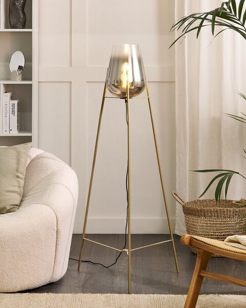 Stojací lampa MENA Kov Zlatá