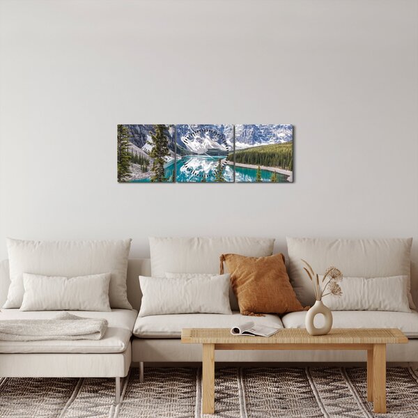 Obraz - Národní park Banff (s hodinami) (90x30 cm)
