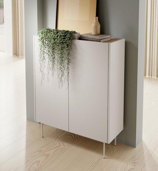 Komoda, prádelník Kelowna KD97 - kašmír, dub - šířka 97 cm, výška 122 cm, hloubka 37 cm