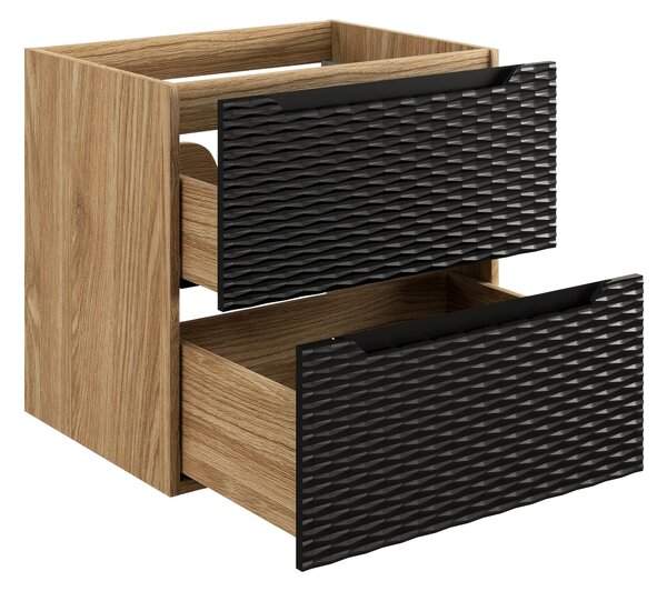 Comad Koupelnová skříňka pod umyvadlo Ocean Black 60 černá/dub olejovaný