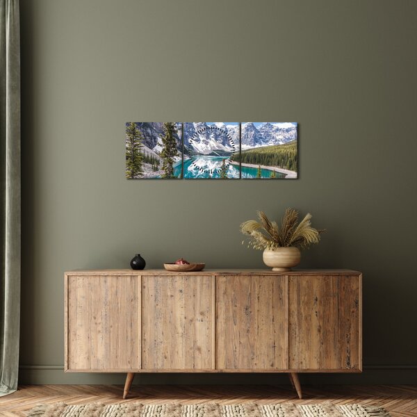 Obraz - Národní park Banff (s hodinami) (90x30 cm)