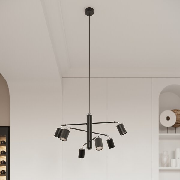 Sollux Lighting Lustr LEMMI 6 černý