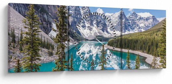 Obraz - Národní park Banff (s hodinami) (90x30 cm)
