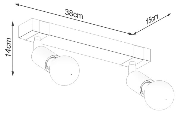Sollux Lighting Stropní svítidlo ZUCA 2 černé