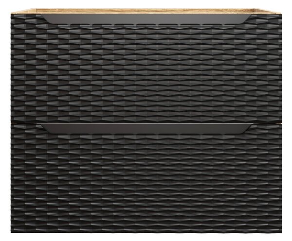 Comad Koupelnová skříňka pod umyvadlo Ocean Black 70 černá/dub olejovaný