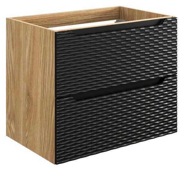 Comad Koupelnová skříňka pod umyvadlo Ocean Black 70 černá/dub olejovaný