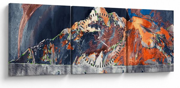 Obraz - Ilustrace potníků (s hodinami) (90x30 cm)