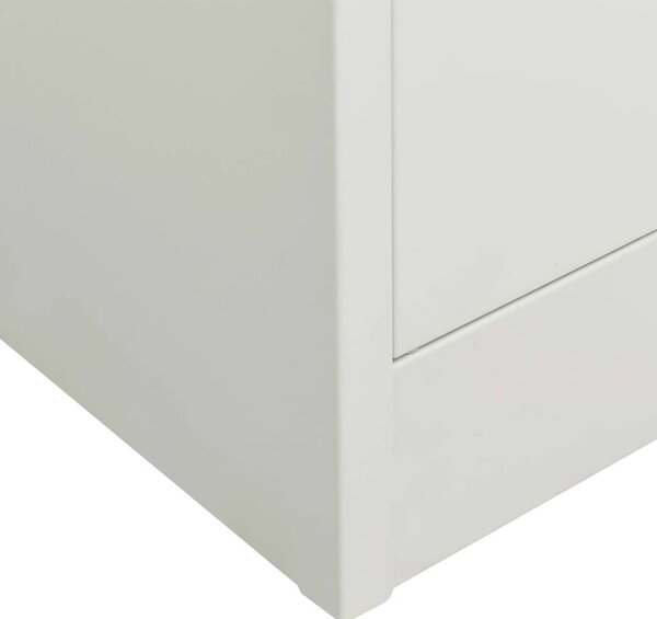 Kancelářská skříň světle šedá 90 x 40 x 180 cm ocel 335947