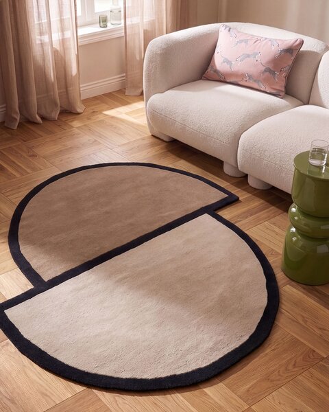 Koberec SAKARO Taupe ø 160 cm Vlna