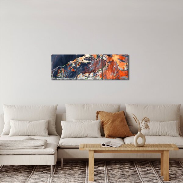 Obraz - Ilustrace potníků (s hodinami) (90x30 cm)
