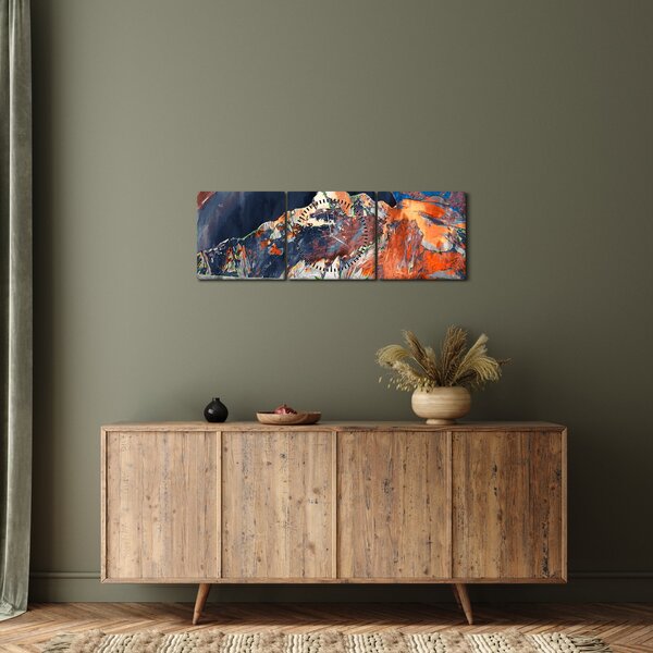 Obraz - Ilustrace potníků (s hodinami) (90x30 cm)