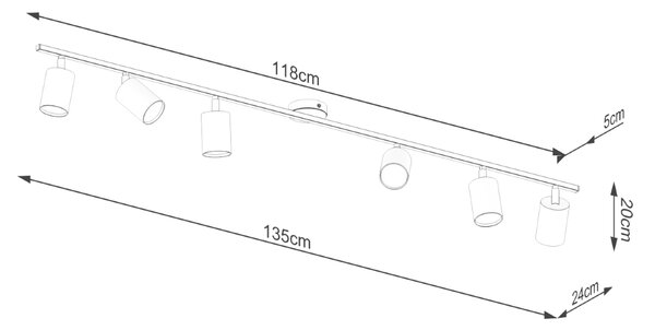 Sollux Lighting Stropní svítidlo LEMMI 6L bílé