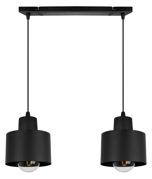 Závěsné svítidlo PANTA, 2x černé kovové stínítko