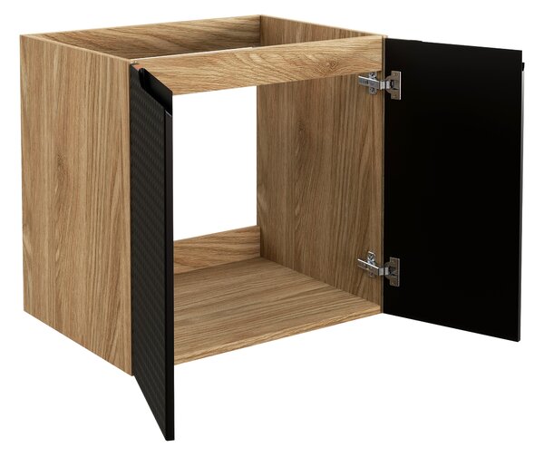 Comad Koupelnová skříňka pod umyvadlo Luxor Black 60 černá/dub olejovaný
