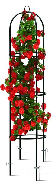 Plonos PL-992 Zahradní kovová opora pro popínavé rostliny 200 cm, černá