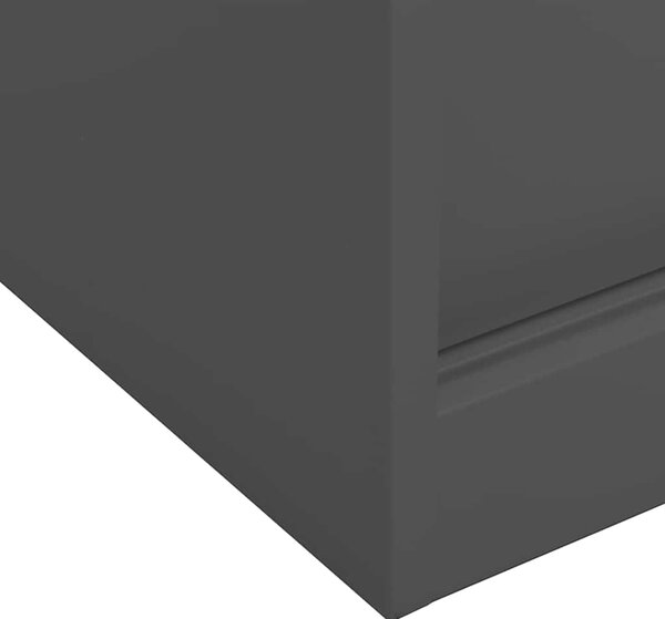 Kancelářská skříň s posuvnými dveřmi antracit 90x40x90 cm ocel 335953