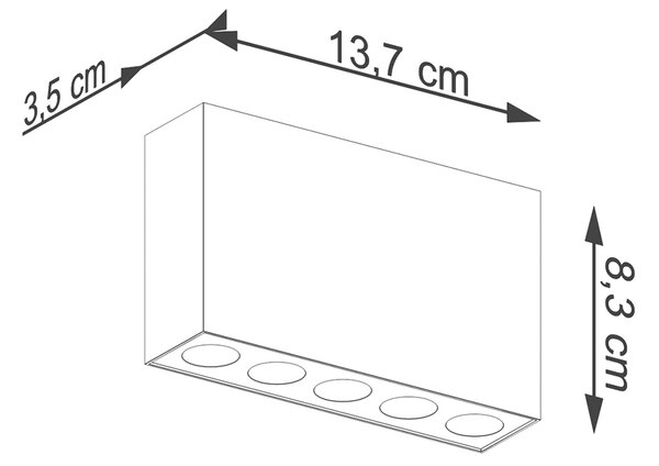 Sollux Lighting Stropní svítidlo SOLE černé LED