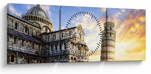 Obraz - Pisa (s hodinami) (90x30 cm)