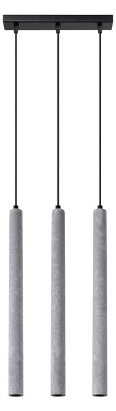 Závěsné svítidlo Pastelo, 3x betonové stínítko