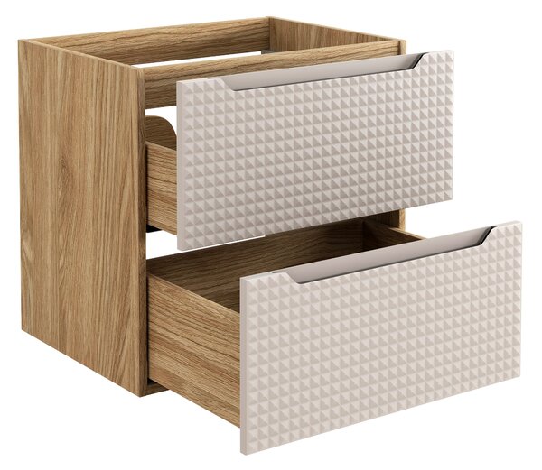 Comad Koupelnová skříňka pod umyvadlo Luxor Beige 60 béžová/dub olejovaný