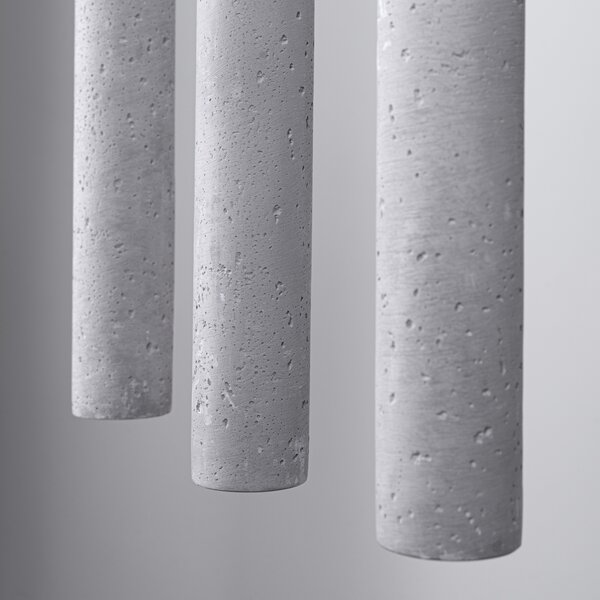 Závěsné svítidlo Pastelo, 3x betonové stínítko