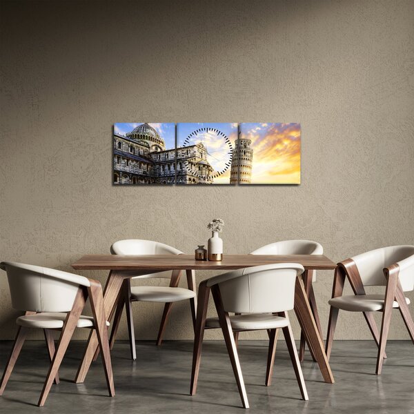 Obraz - Pisa (s hodinami) (90x30 cm)