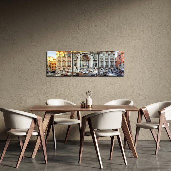 Obraz - Fontána di Trevi (s hodinami) (90x30 cm)