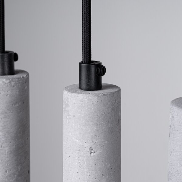 Závěsné svítidlo Pastelo, 5x betonové stínítko
