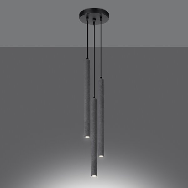 Sollux Lighting Závěsné svítidlo PASTELO 3P betonové