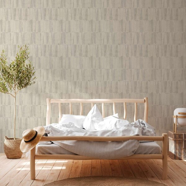 A.S. Création | Vliesová tapeta na zeď Nara 38743-1 | 0,53 x 10,05 m | béžová