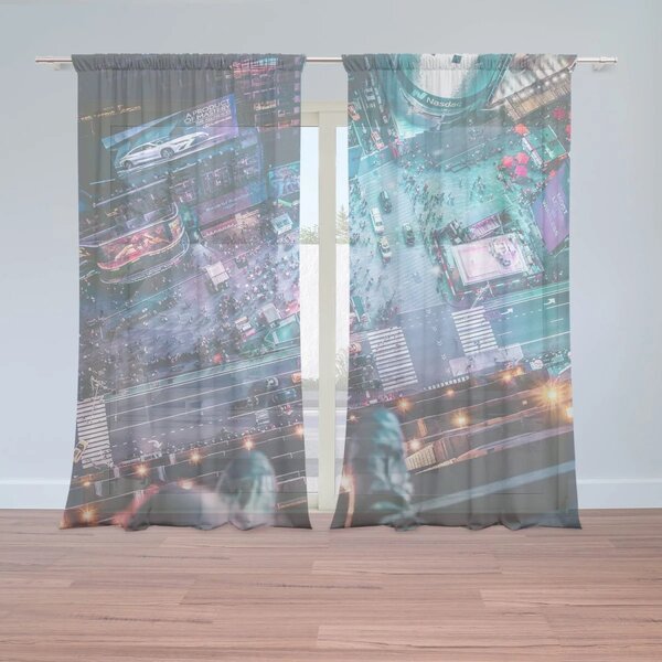 Sablio Záclony Pohled z výšky: 2ks 150x250cm