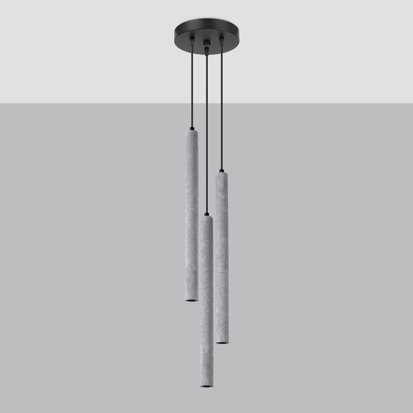 Sollux Lighting Závěsné svítidlo PASTELO 3P betonové