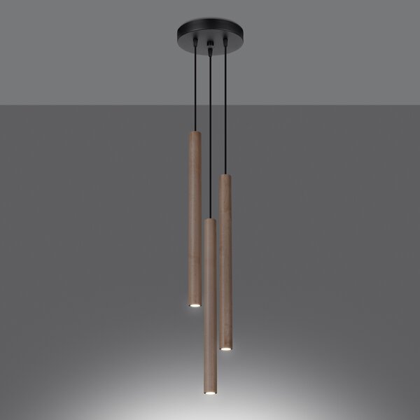 Sollux Lighting Závěsné svítidlo PASTELO 3P dřevo