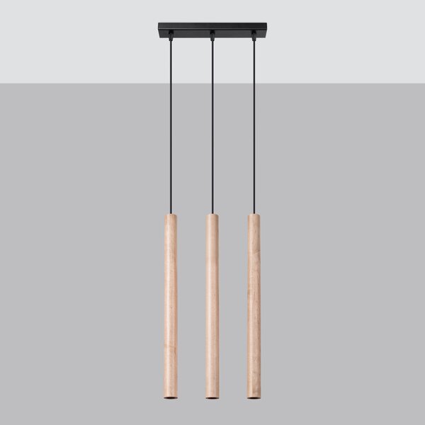 Sollux Lighting Závěsné svítidlo PASTELO 3L dřevo
