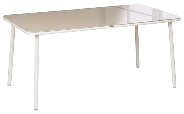 Zahradní jídelní stůl CARAVINO 160 cm 90 cm Kov Světle béžová