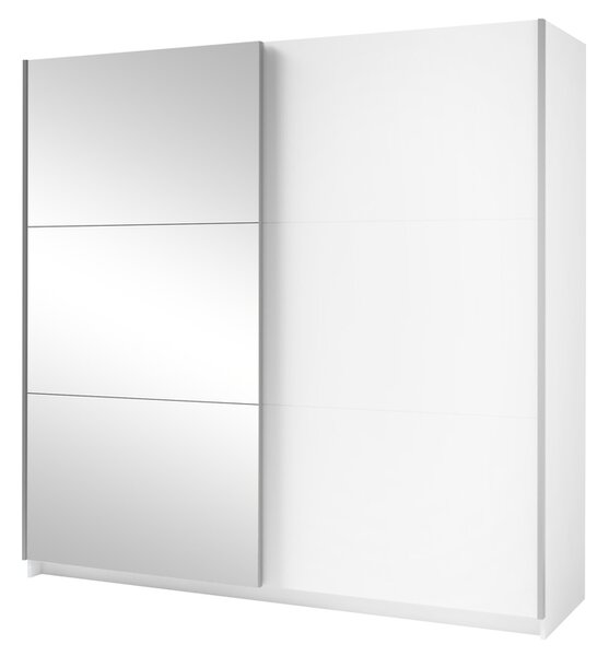 Šatní skříň se zrcadlem ARSALA bílá