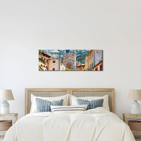 Obraz - Sóller, Mallorca (s hodinami) (90x30 cm)