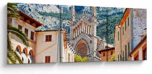 Obraz - Sóller, Mallorca (s hodinami) (90x30 cm)