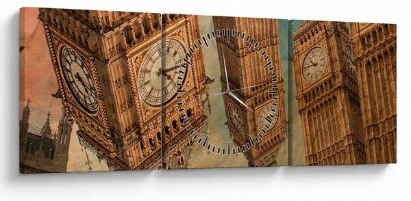 Obraz - Big Ben, Londýn (s hodinami) (90x30 cm)