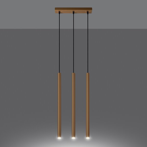 Sollux Lighting Závěsná lampa PASTELO 3L zlatá