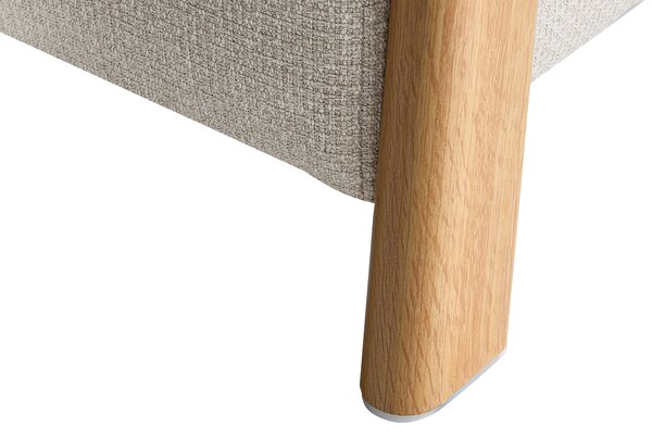 Úložný puf EDLAND Tkanina 45 cm Světle béžová