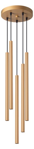 Sollux Lighting Závěsná lampa PASTELO 5P zlatá