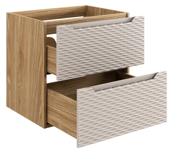 Comad Koupelnová skříňka pod umyvadlo Ocean Beige 60 béžová/dub olejovaný