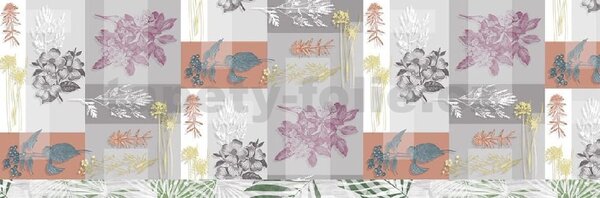 Ubrus PVC 3581512, metráž, 20 m x 140 cm, květinová koláž, IMPOL TRADE