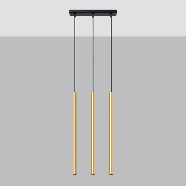 Sollux Lighting Závěsná lampa PASTELO 3L leštěné zlato