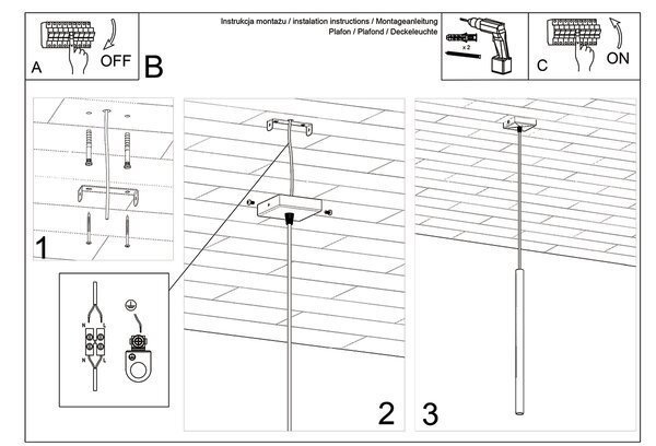 Sollux Lighting Závěsné svítidlo PASTELO 1 leštěná zlatá
