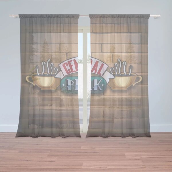 Sablio Záclony Seriál přátelé CENTRAL PERK Cihly: 2ks 150x250cm