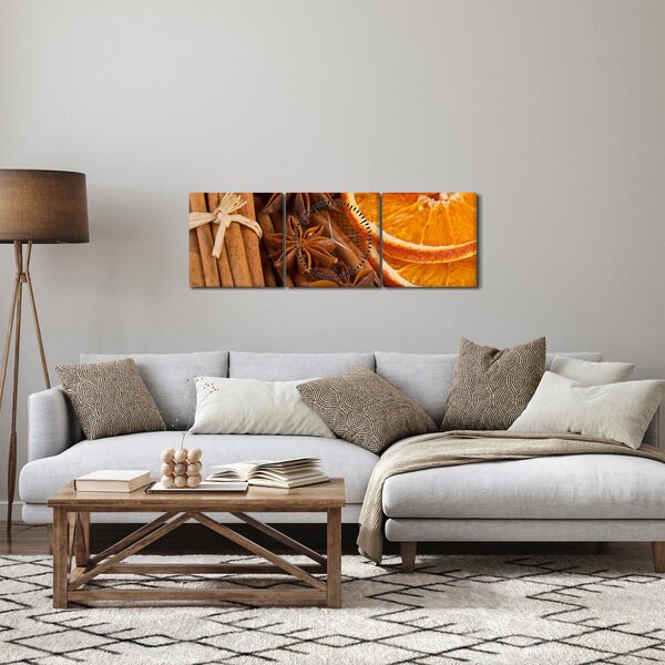 Obraz - Vonné koření (s hodinami) (90x30 cm)
